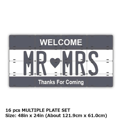 【マルチプレート】カラー・グレー/オリジナルアメリカナンバープレート PL8HERO