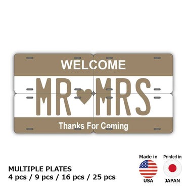 [Multi Plate] Color Beige / Original American License Plate