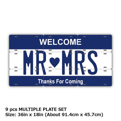 【マルチプレート】カラー・ネイビー/オリジナルアメリカナンバープレート PL8HERO