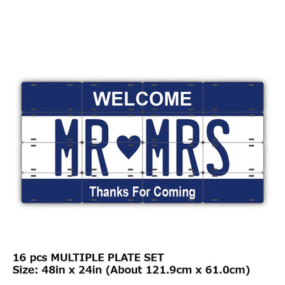 【マルチプレート】カラー・ネイビー/オリジナルアメリカナンバープレート PL8HERO