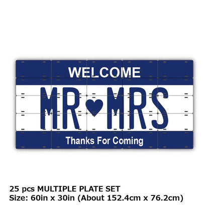 【マルチプレート】カラー・ネイビー/オリジナルアメリカナンバープレート PL8HERO