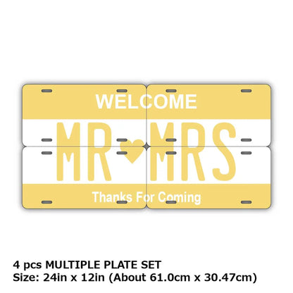 【マルチプレート】カラー・イエロー/オリジナルアメリカナンバープレート PL8HERO