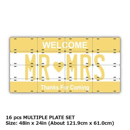 【マルチプレート】カラー・イエロー/オリジナルアメリカナンバープレート PL8HERO