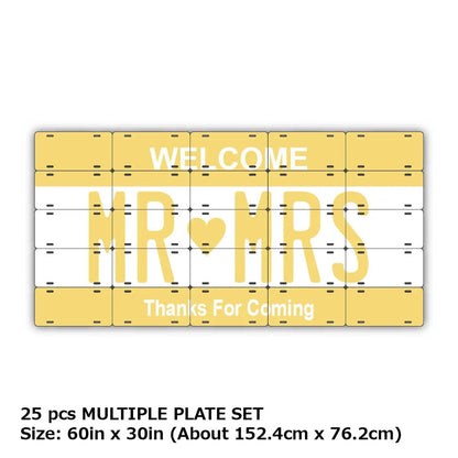 【マルチプレート】カラー・イエロー/オリジナルアメリカナンバープレート PL8HERO