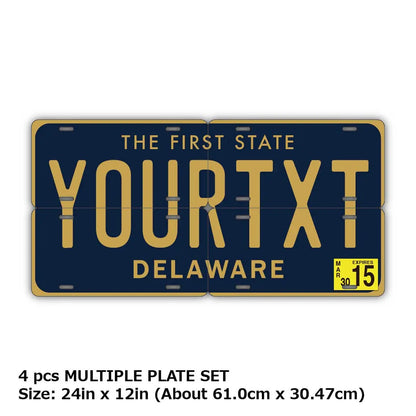 【マルチプレート】デラウェア/オリジナルアメリカナンバープレート PL8HERO