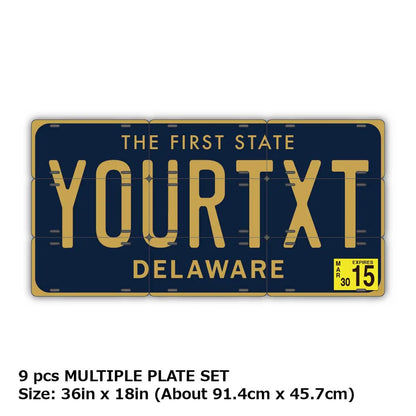 【マルチプレート】デラウェア/オリジナルアメリカナンバープレート PL8HERO