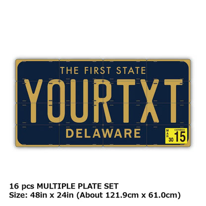 【マルチプレート】デラウェア/オリジナルアメリカナンバープレート PL8HERO