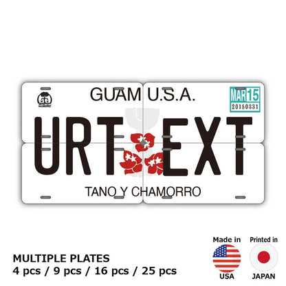 【マルチプレート】グアム・ハイビスカス/オリジナルアメリカナンバープレート PL8HERO