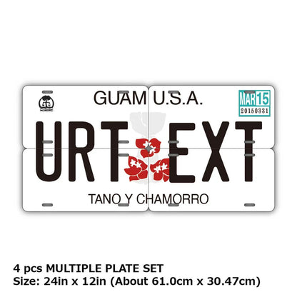 【マルチプレート】グアム・ハイビスカス/オリジナルアメリカナンバープレート PL8HERO