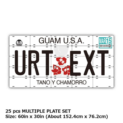 【マルチプレート】グアム・ハイビスカス/オリジナルアメリカナンバープレート PL8HERO