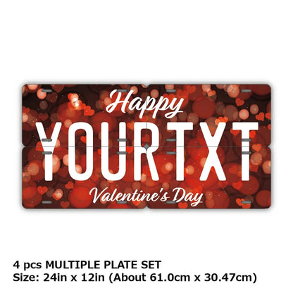 【マルチプレート】ハート（バレンタイン）/オリジナルアメリカナンバープレート PL8HERO