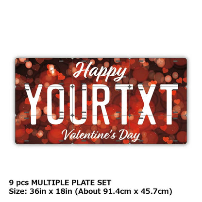 【マルチプレート】ハート（バレンタイン）/オリジナルアメリカナンバープレート PL8HERO