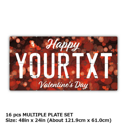 【マルチプレート】ハート（バレンタイン）/オリジナルアメリカナンバープレート PL8HERO