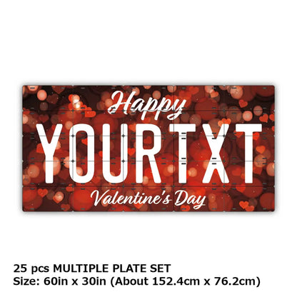 【マルチプレート】ハート（バレンタイン）/オリジナルアメリカナンバープレート PL8HERO