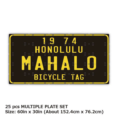 【マルチプレート】ハワイ自転車タグ・ブラック/オリジナルアメリカナンバープレート PL8HERO