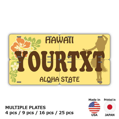 【マルチプレート】ハワイ・フラガール/オリジナルアメリカナンバープレート PL8HERO
