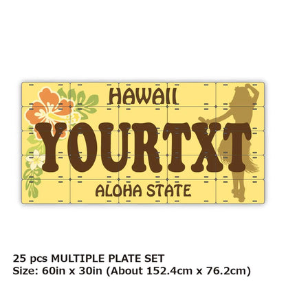 【マルチプレート】ハワイ・フラガール/オリジナルアメリカナンバープレート PL8HERO
