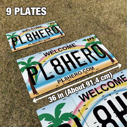 【マルチプレート】ハワイ・カメハメハ大王/オリジナルアメリカナンバープレート PL8HERO