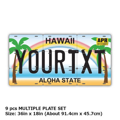 【マルチプレート】ハワイ・ヤシの木/オリジナルアメリカナンバープレート PL8HERO