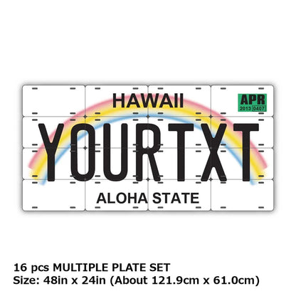 【マルチプレート】ハワイ・レインボー/オリジナルアメリカナンバープレート PL8HERO