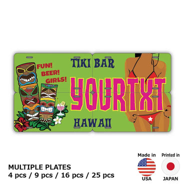 [Multi Plate] Hawaii Tiki Bar / Original American License Plate