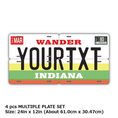 【マルチプレート】インディアナ/オリジナルアメリカナンバープレート PL8HERO