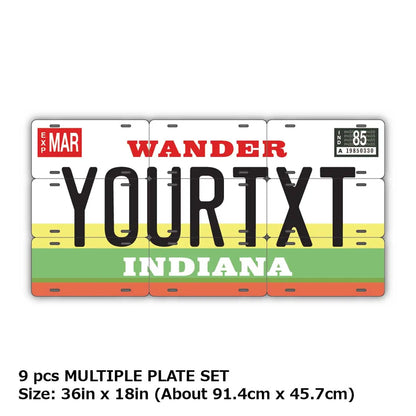 【マルチプレート】インディアナ/オリジナルアメリカナンバープレート PL8HERO