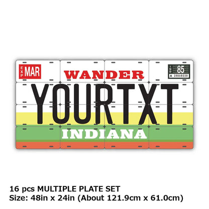 【マルチプレート】インディアナ/オリジナルアメリカナンバープレート PL8HERO