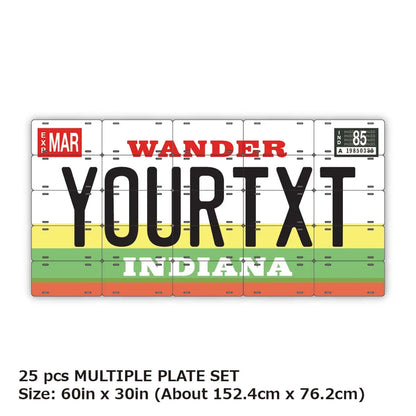 【マルチプレート】インディアナ/オリジナルアメリカナンバープレート PL8HERO