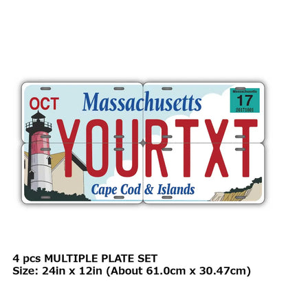 【マルチプレート】マサチューセッツ・ケープコッド/オリジナルアメリカナンバープレート PL8HERO