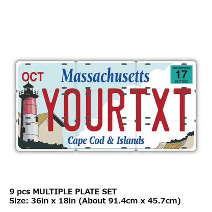 【マルチプレート】マサチューセッツ・ケープコッド/オリジナルアメリカナンバープレート PL8HERO