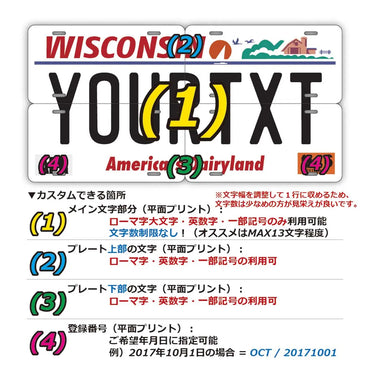 [Multi Plate] Wisconsin / Original American License Plate