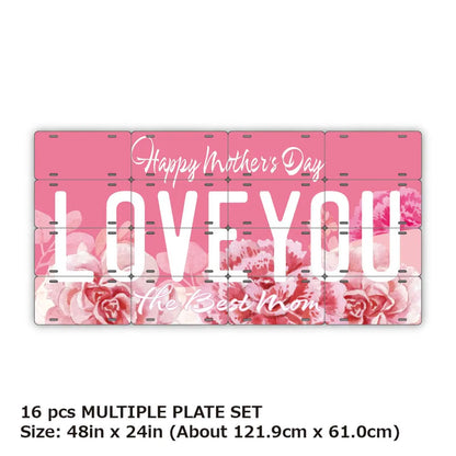 【マルチプレート】母の日・フラワー/オリジナルアメリカナンバープレート PL8HERO