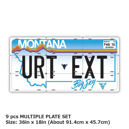 【マルチプレート】モンタナ/オリジナルアメリカナンバープレート PL8HERO