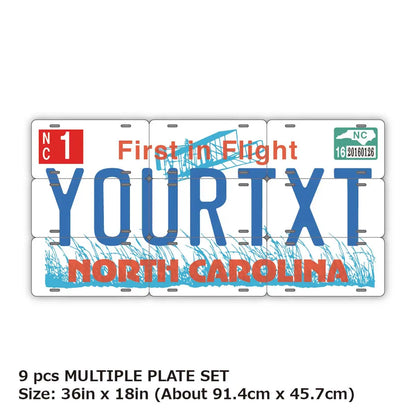 【マルチプレート】ノースカロライナ/オリジナルアメリカナンバープレート PL8HERO