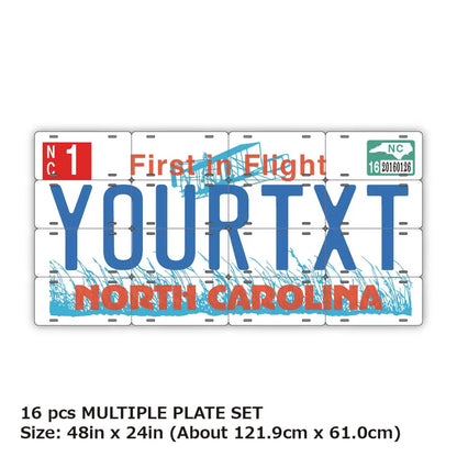 【マルチプレート】ノースカロライナ/オリジナルアメリカナンバープレート PL8HERO