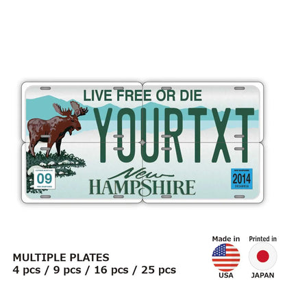 【マルチプレート】ニューハンプシャー/オリジナルアメリカナンバープレート PL8HERO