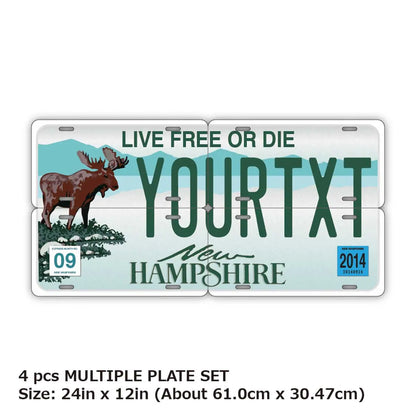 【マルチプレート】ニューハンプシャー/オリジナルアメリカナンバープレート PL8HERO