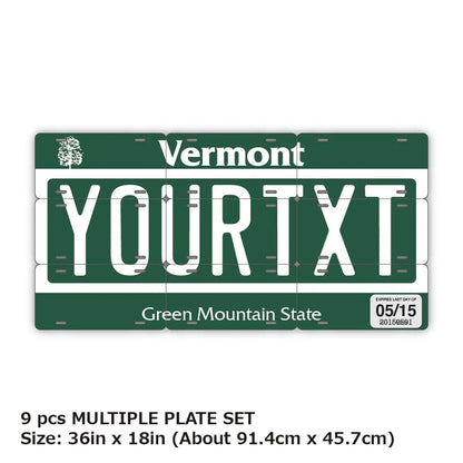 【マルチプレート】バーモント/オリジナルアメリカナンバープレート PL8HERO