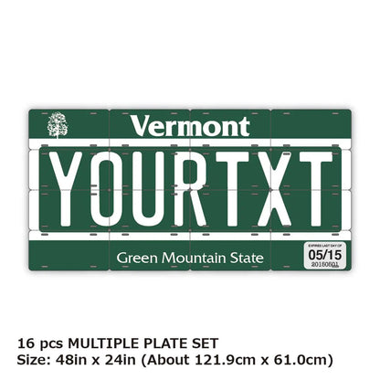 【マルチプレート】バーモント/オリジナルアメリカナンバープレート PL8HERO