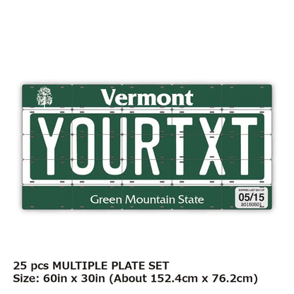 【マルチプレート】バーモント/オリジナルアメリカナンバープレート PL8HERO