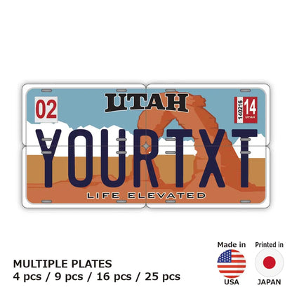 【マルチプレート】ユタ/オリジナルアメリカナンバープレート PL8HERO