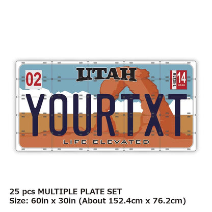 【マルチプレート】ユタ/オリジナルアメリカナンバープレート PL8HERO