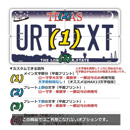 【マルチプレート】テキサス/オリジナルアメリカナンバープレート PL8HERO