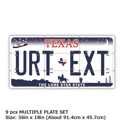 【マルチプレート】テキサス/オリジナルアメリカナンバープレート PL8HERO