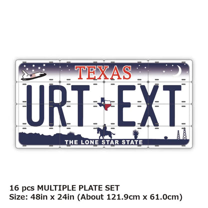 【マルチプレート】テキサス/オリジナルアメリカナンバープレート PL8HERO