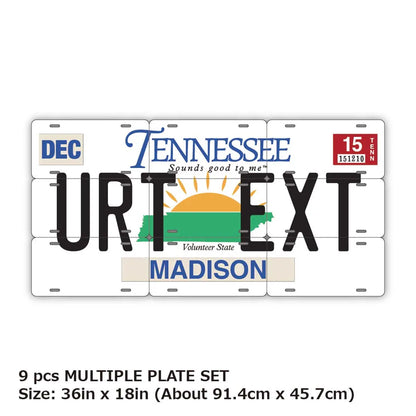 【マルチプレート】テネシー/オリジナルアメリカナンバープレート PL8HERO