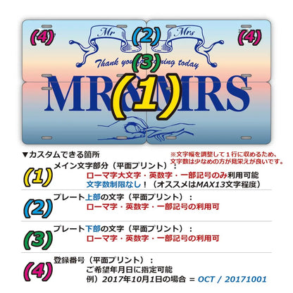 【マルチプレート】サンライズ/オリジナルアメリカナンバープレート PL8HERO