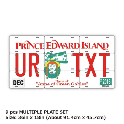 【マルチプレート】プリンスエドワードアイランド-赤毛のアン/オリジナルアメリカナンバープレート PL8HERO