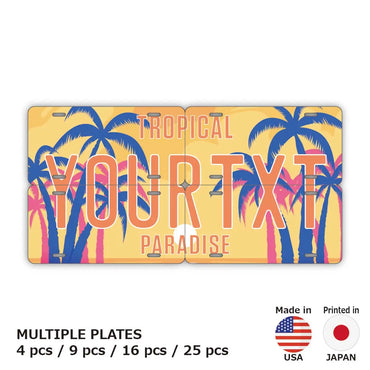 [Multi Plate] Palm Tree / Sunset Paradise / Original American License Plate